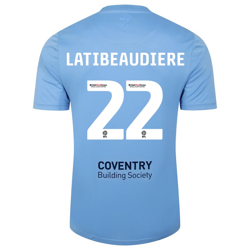 Niño Camiseta Joel Latibeaudiere #22 Cielo Azul 1ª Equipación 2023/24 La Camisa Chile