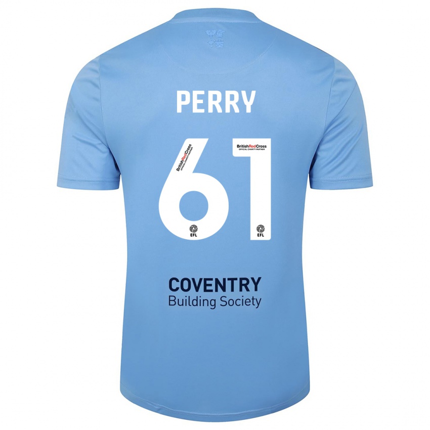 Niño Camiseta Callum Perry #61 Cielo Azul 1ª Equipación 2023/24 La Camisa Chile