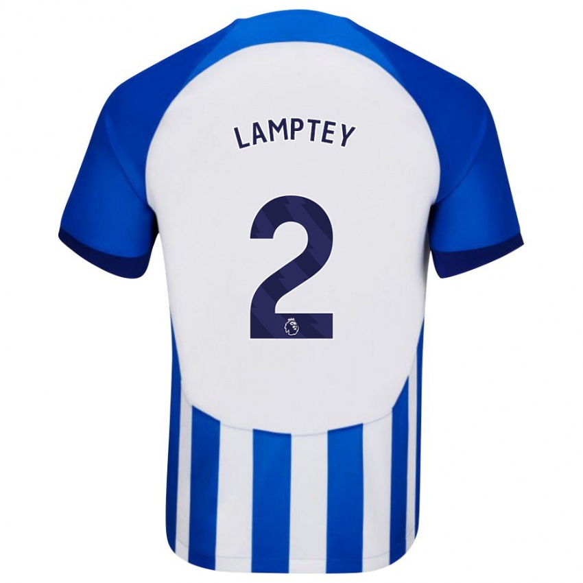 Niño Camiseta Tariq Lamptey #2 Azul 1ª Equipación 2023/24 La Camisa Chile