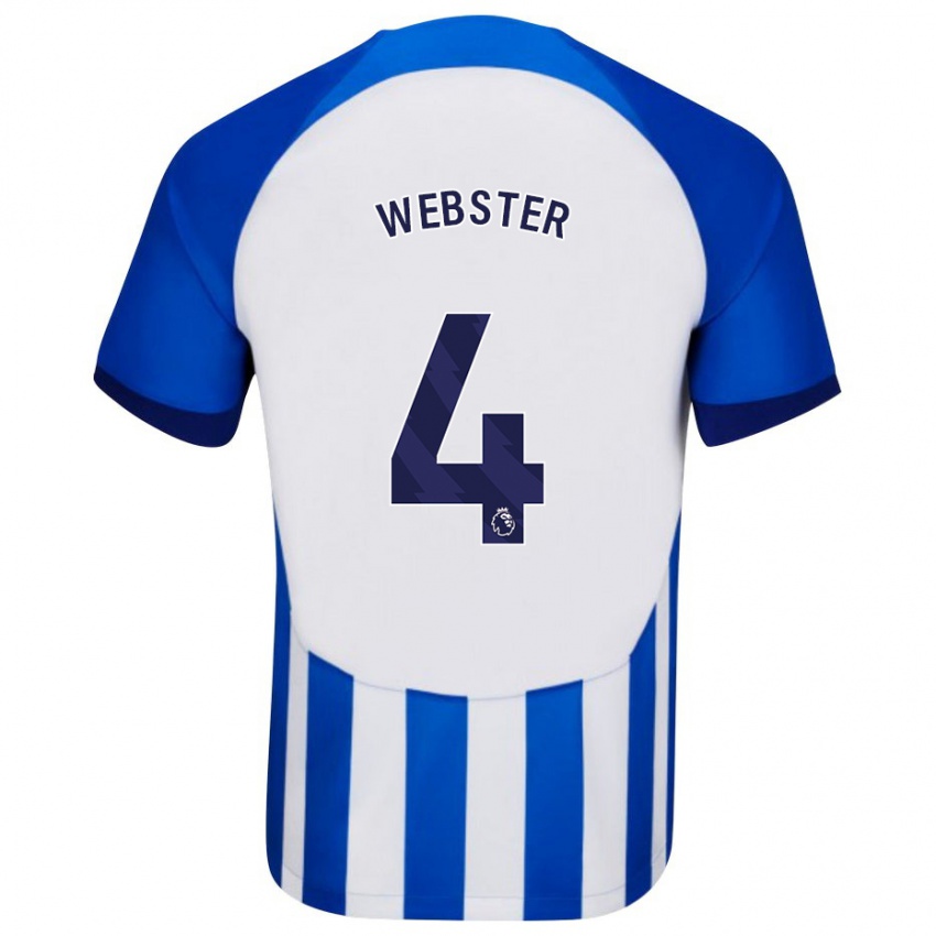 Niño Camiseta Adam Webster #4 Azul 1ª Equipación 2023/24 La Camisa Chile