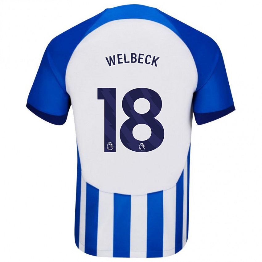 Niño Camiseta Danny Welbeck #18 Azul 1ª Equipación 2023/24 La Camisa Chile