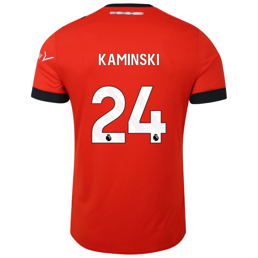 Niño Camiseta Thomas Kaminski #24 Rojo 1ª Equipación 2023/24 La Camisa Chile