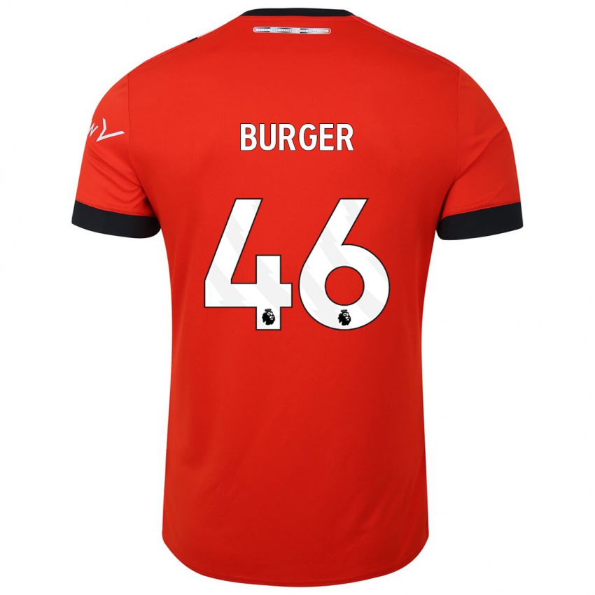 Niño Camiseta Jake Burger #46 Rojo 1ª Equipación 2023/24 La Camisa Chile