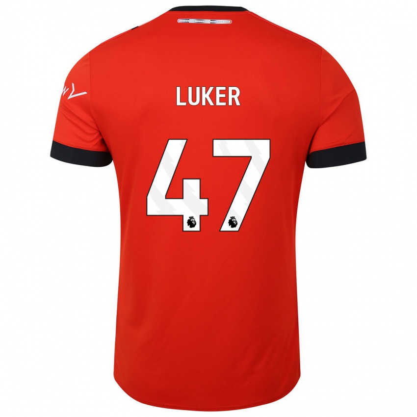 Niño Camiseta Jayden Luker #47 Rojo 1ª Equipación 2023/24 La Camisa Chile