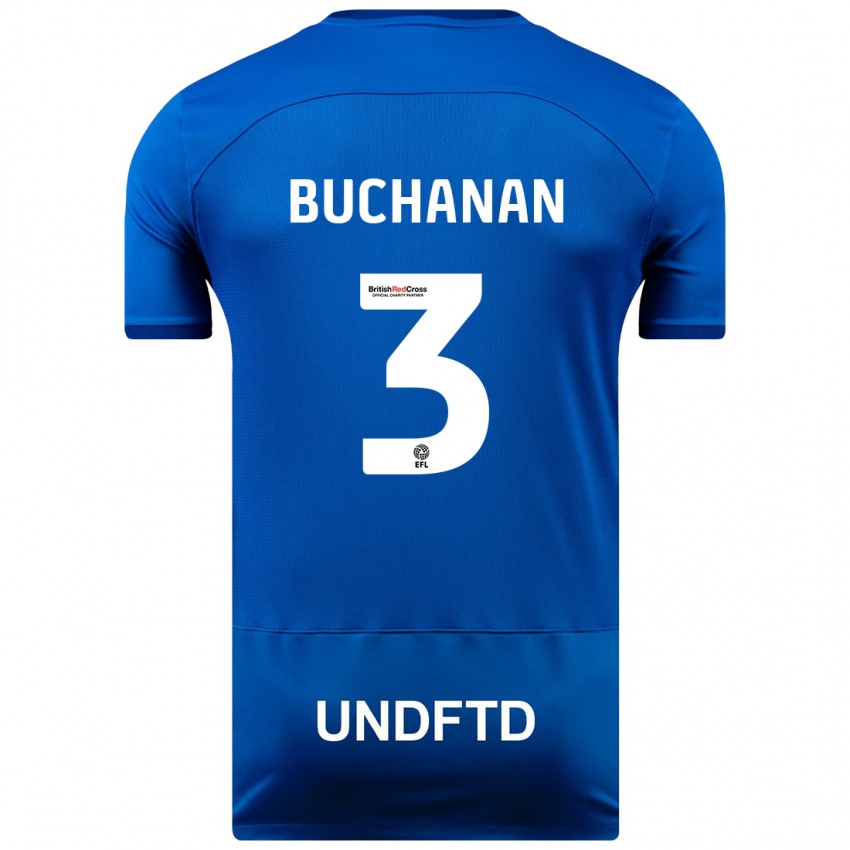 Niño Camiseta Lee Buchanan #3 Azul 1ª Equipación 2023/24 La Camisa Chile