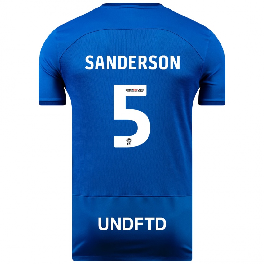 Niño Camiseta Dion Sanderson #5 Azul 1ª Equipación 2023/24 La Camisa Chile