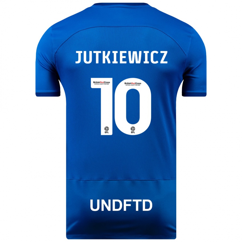 Niño Camiseta Lukas Jutkiewicz #10 Azul 1ª Equipación 2023/24 La Camisa Chile