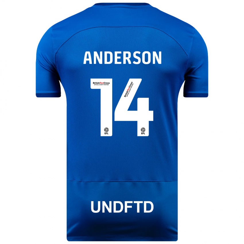 Niño Camiseta Keshi Anderson #14 Azul 1ª Equipación 2023/24 La Camisa Chile