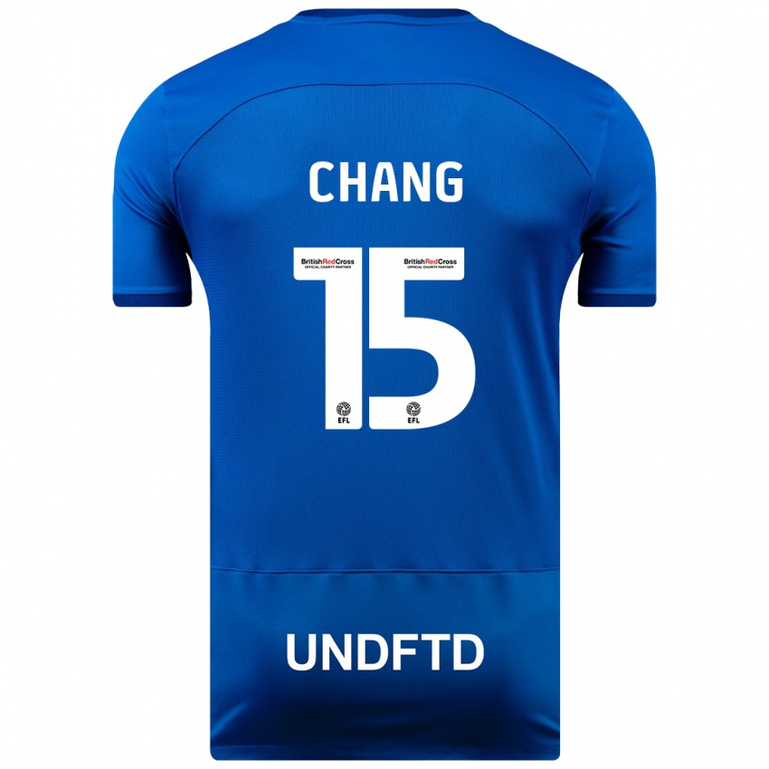 Niño Camiseta Alfie Chang #15 Azul 1ª Equipación 2023/24 La Camisa Chile