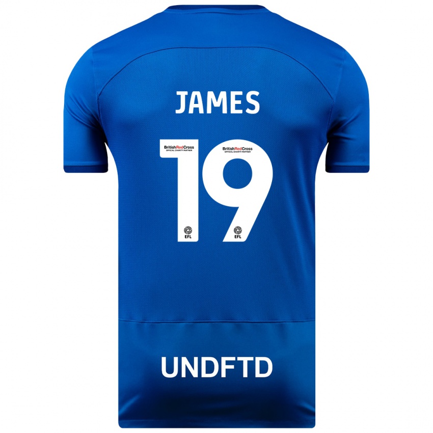 Niño Camiseta Jordan James #19 Azul 1ª Equipación 2023/24 La Camisa Chile