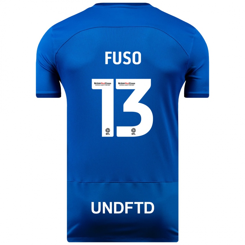Niño Camiseta Ivana Fuso #13 Azul 1ª Equipación 2023/24 La Camisa Chile