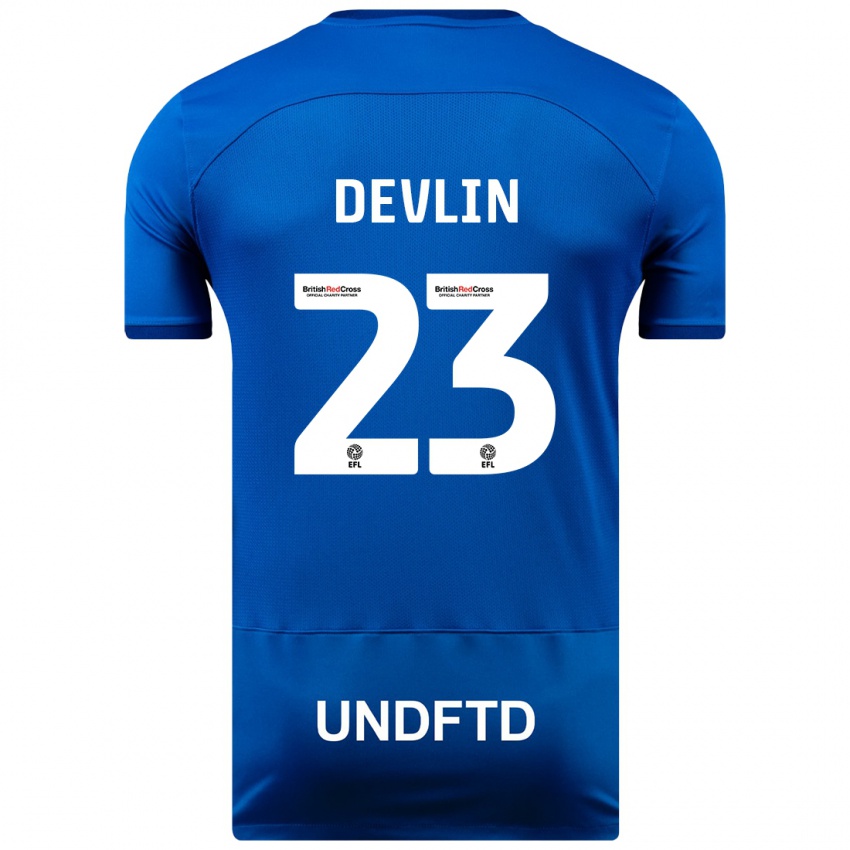 Niño Camiseta Charlotte Devlin #23 Azul 1ª Equipación 2023/24 La Camisa Chile