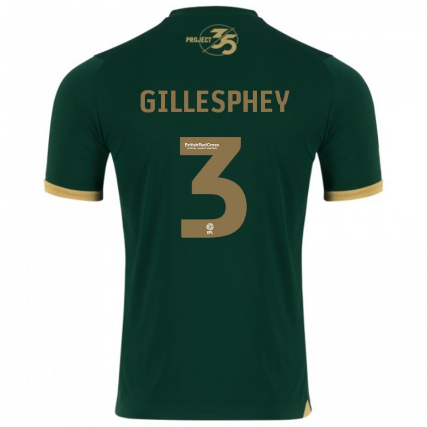 Niño Camiseta Macaulay Gillesphey #3 Verde 1ª Equipación 2023/24 La Camisa Chile