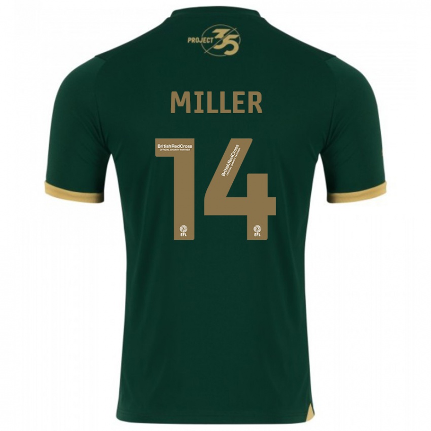 Niño Camiseta Mickel Miller #14 Verde 1ª Equipación 2023/24 La Camisa Chile
