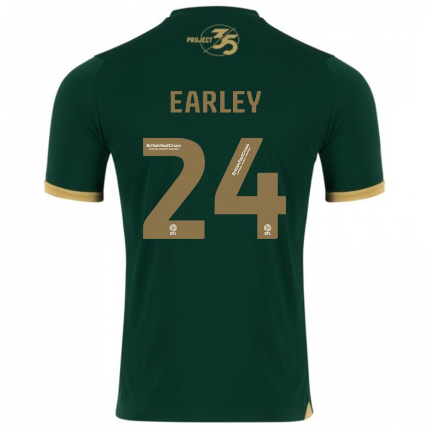 Niño Camiseta Saxon Earley #24 Verde 1ª Equipación 2023/24 La Camisa Chile