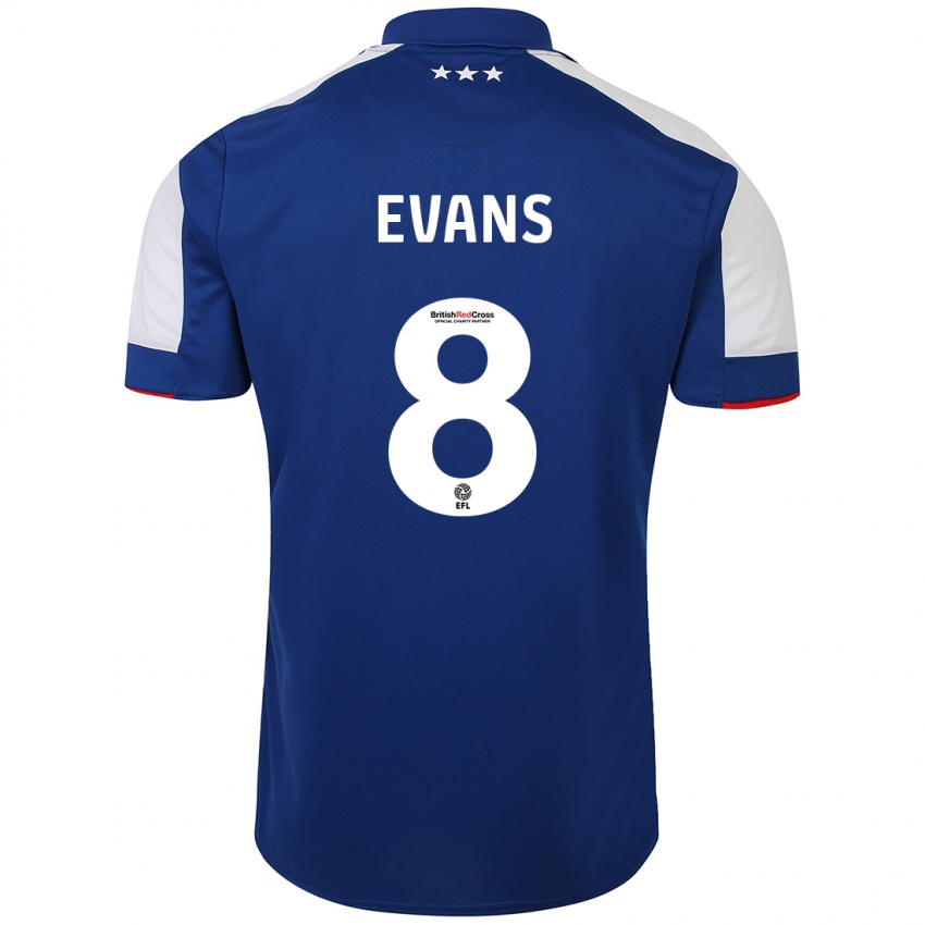 Niño Camiseta Lee Evans #8 Azul 1ª Equipación 2023/24 La Camisa Chile