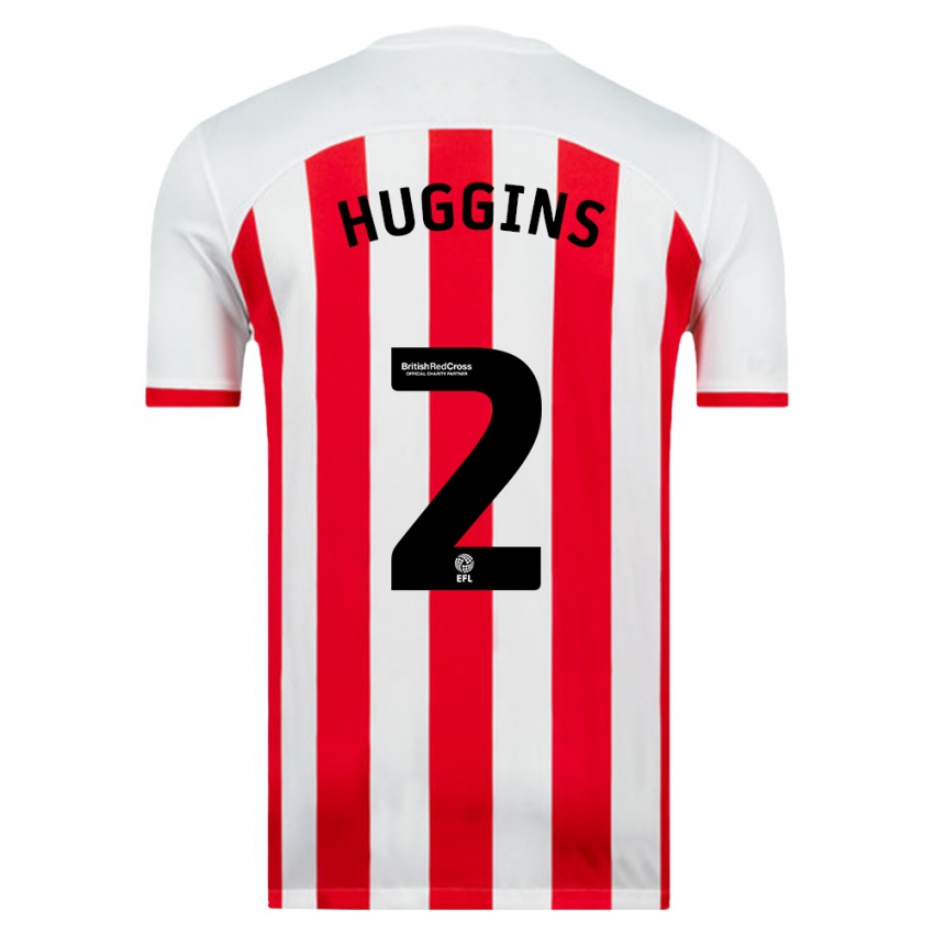 Niño Camiseta Niall Huggins #2 Blanco 1ª Equipación 2023/24 La Camisa Chile