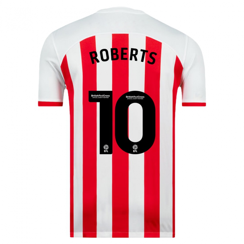 Niño Camiseta Patrick Roberts #10 Blanco 1ª Equipación 2023/24 La Camisa Chile