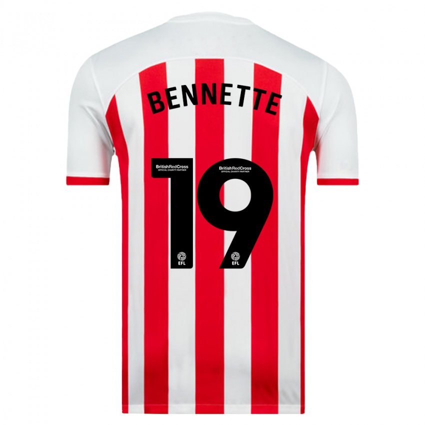 Niño Camiseta Jewison Bennette #19 Blanco 1ª Equipación 2023/24 La Camisa Chile