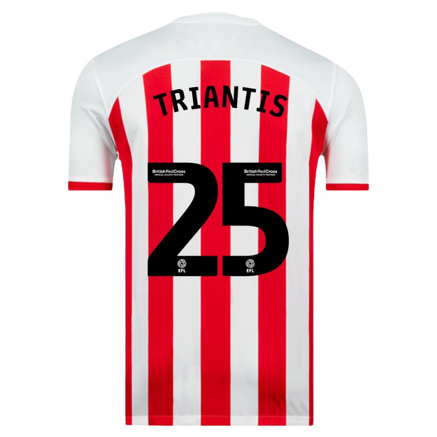 Niño Camiseta Nectarios Triantis #25 Blanco 1ª Equipación 2023/24 La Camisa Chile