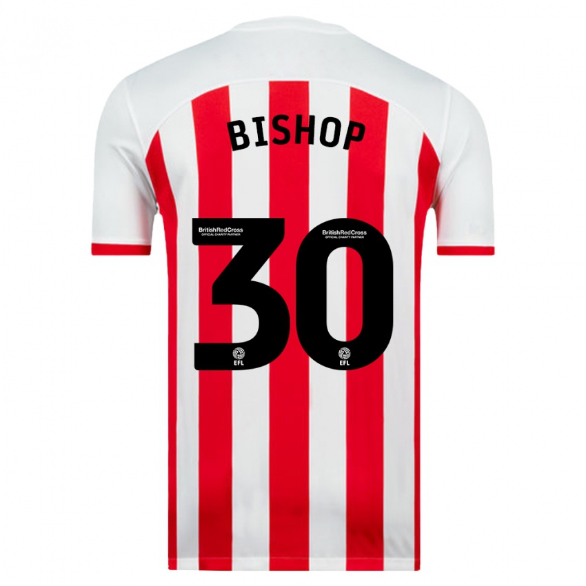 Niño Camiseta Nathan Bishop #30 Blanco 1ª Equipación 2023/24 La Camisa Chile