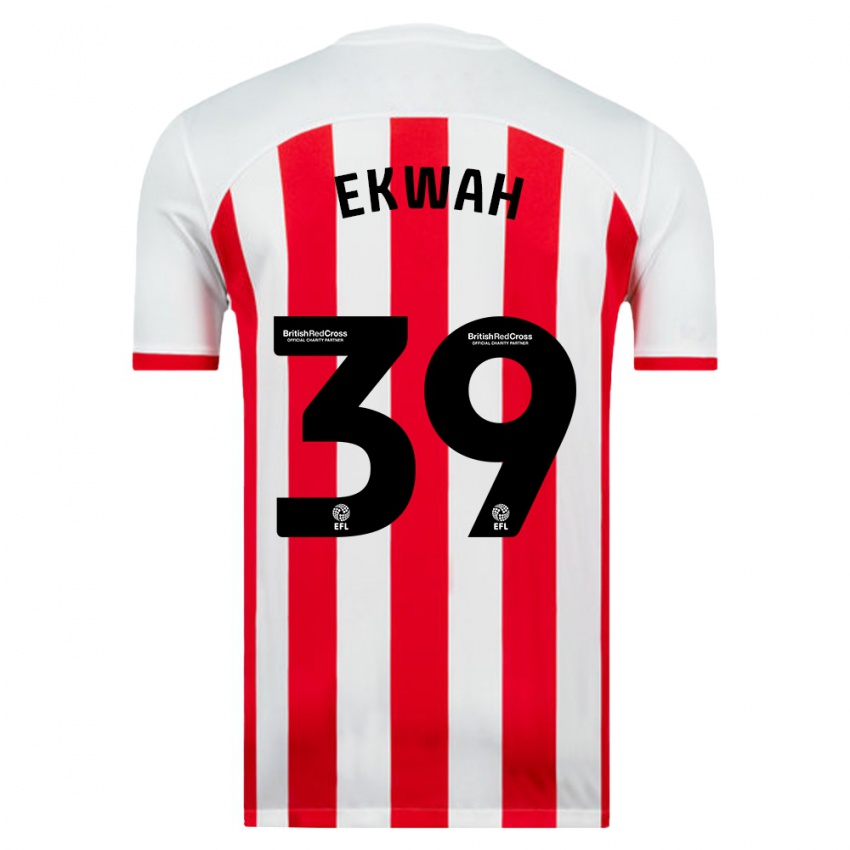 Niño Camiseta Pierre Ekwah #39 Blanco 1ª Equipación 2023/24 La Camisa Chile