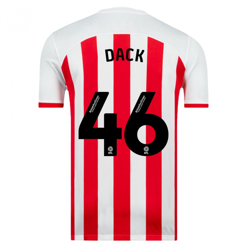 Niño Camiseta Bradley Dack #46 Blanco 1ª Equipación 2023/24 La Camisa Chile