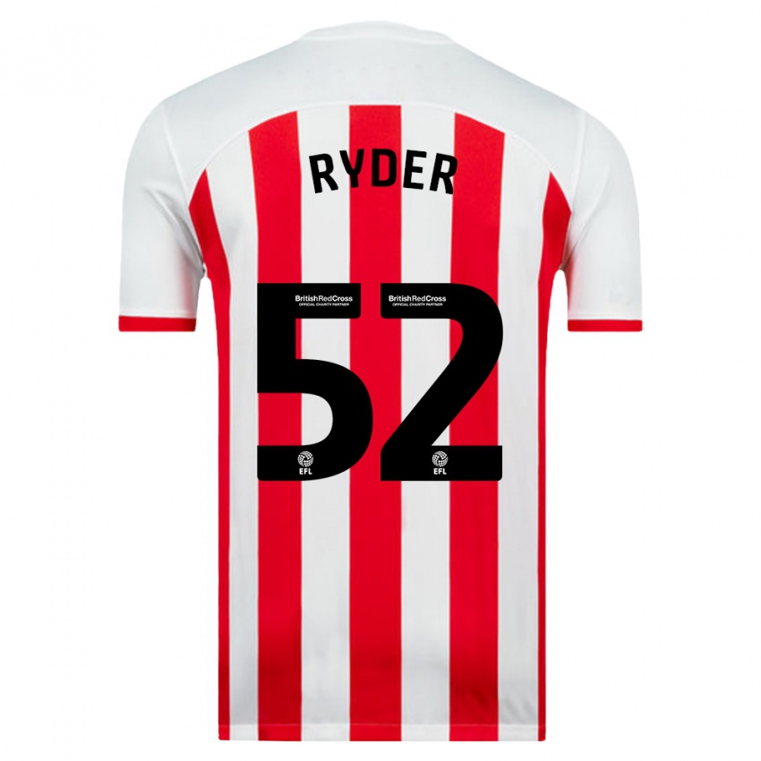 Niño Camiseta Joe Ryder #52 Blanco 1ª Equipación 2023/24 La Camisa Chile