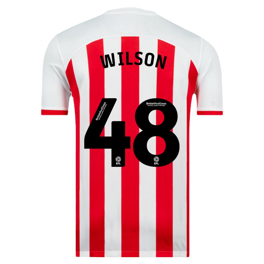 Niño Camiseta Callum Wilson #48 Blanco 1ª Equipación 2023/24 La Camisa Chile