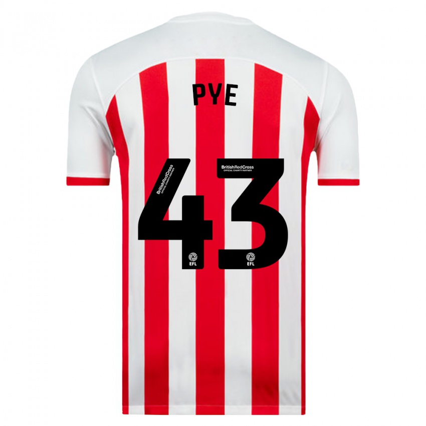 Niño Camiseta Connor Pye #43 Blanco 1ª Equipación 2023/24 La Camisa Chile