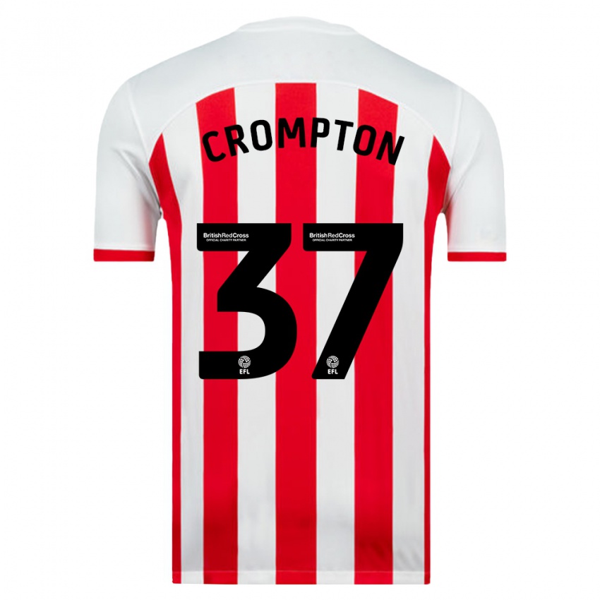 Niño Camiseta Ben Crompton #37 Blanco 1ª Equipación 2023/24 La Camisa Chile