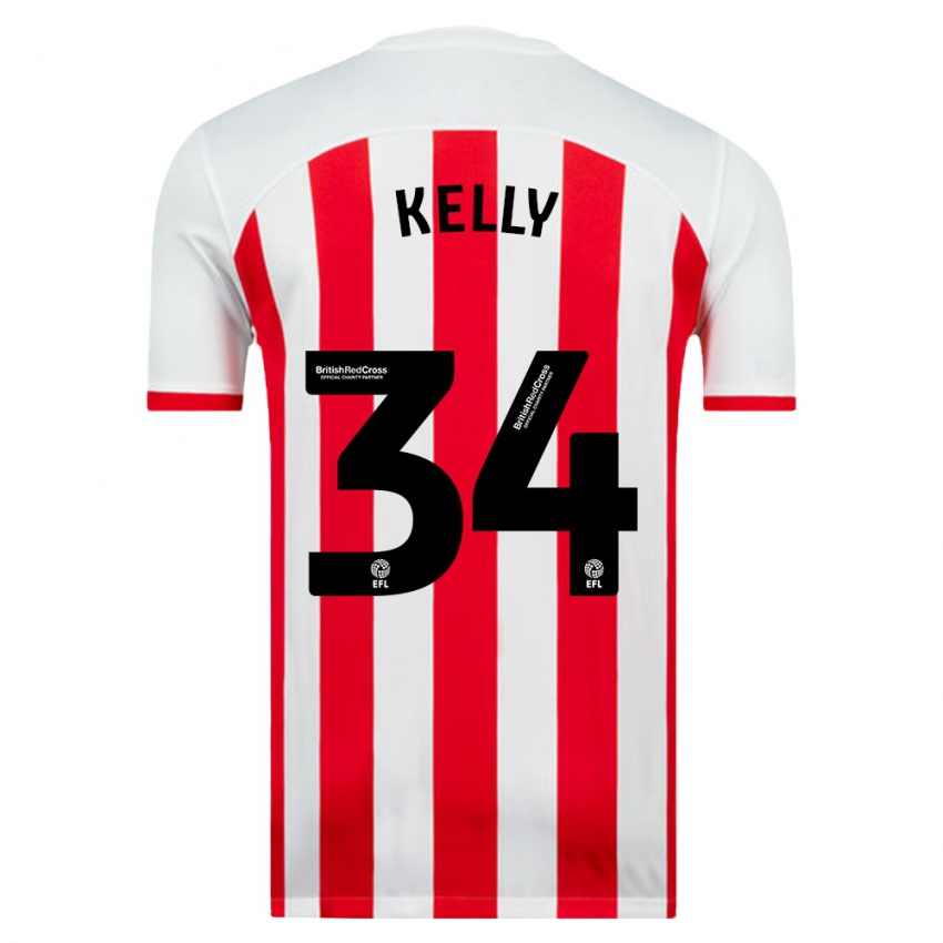 Niño Camiseta Caden Kelly #34 Blanco 1ª Equipación 2023/24 La Camisa Chile