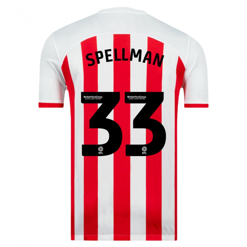 Niño Camiseta Michael Spellman #33 Blanco 1ª Equipación 2023/24 La Camisa Chile