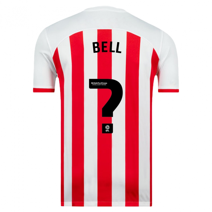 Niño Camiseta Luke Bell #0 Blanco 1ª Equipación 2023/24 La Camisa Chile