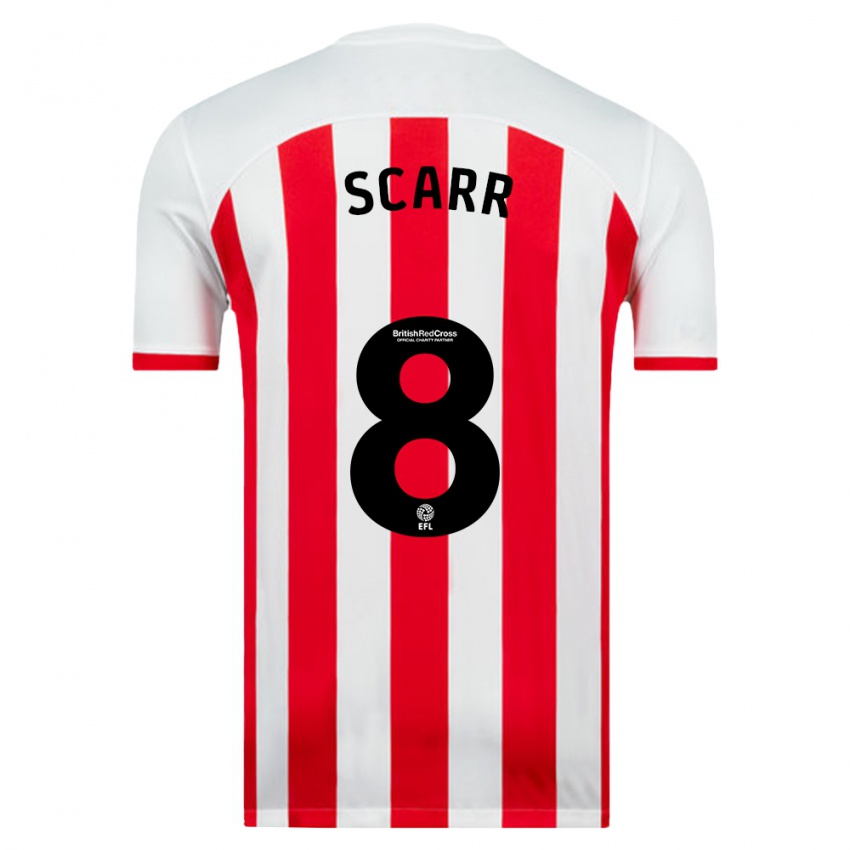 Niño Camiseta Emily Scarr #8 Blanco 1ª Equipación 2023/24 La Camisa Chile