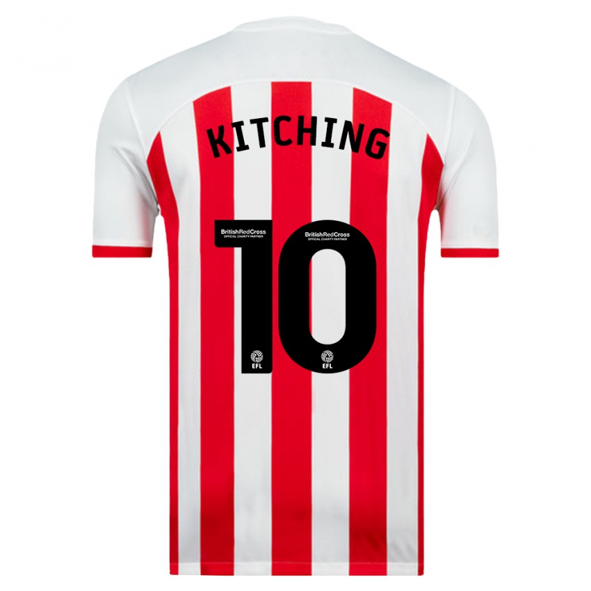 Niño Camiseta Katie Kitching #10 Blanco 1ª Equipación 2023/24 La Camisa Chile