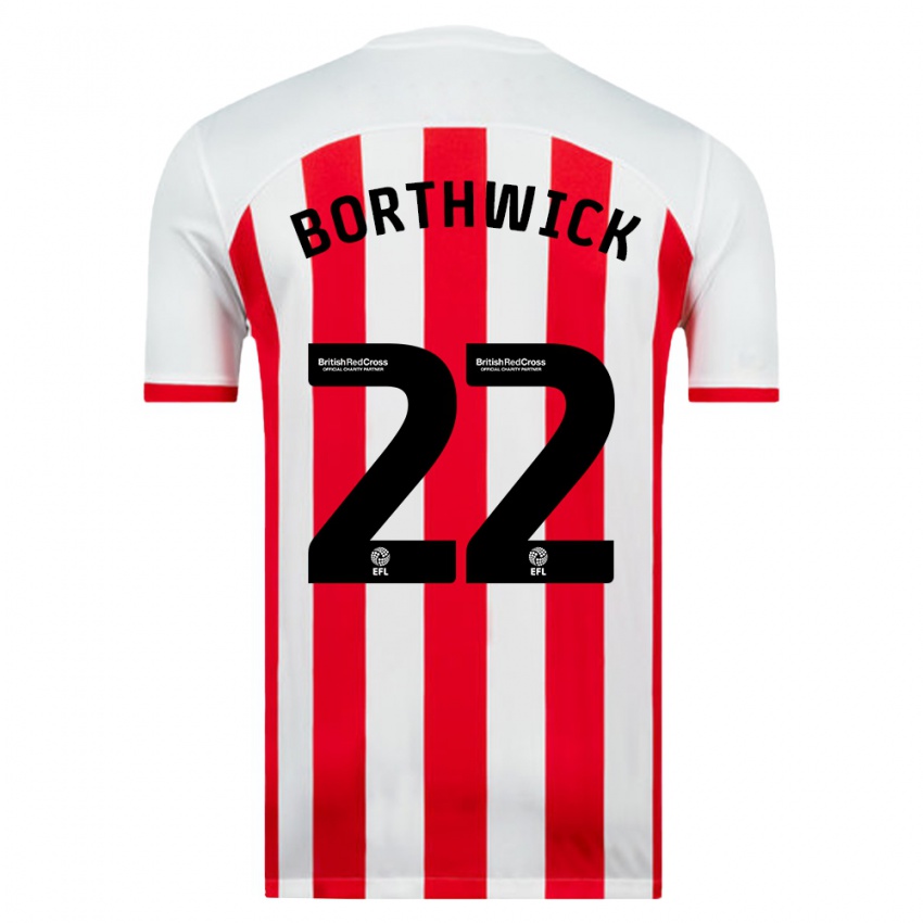 Niño Camiseta Megan Borthwick #22 Blanco 1ª Equipación 2023/24 La Camisa Chile