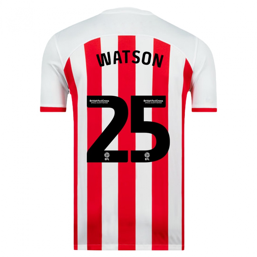 Niño Camiseta Katy Watson #25 Blanco 1ª Equipación 2023/24 La Camisa Chile