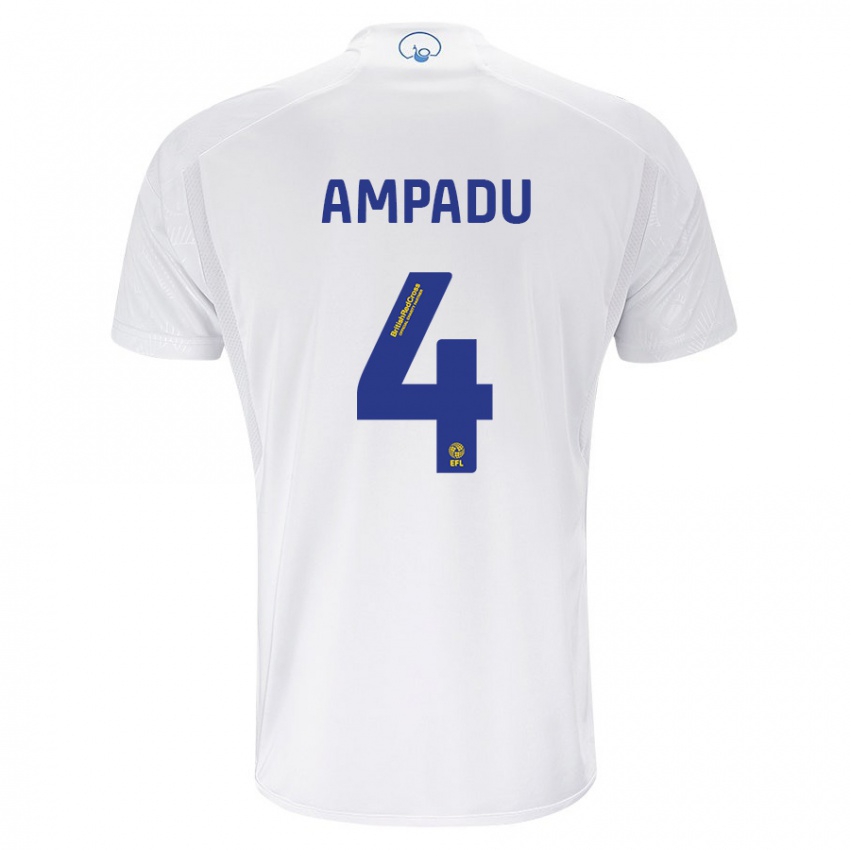 Niño Camiseta Ethan Ampadu #4 Blanco 1ª Equipación 2023/24 La Camisa Chile