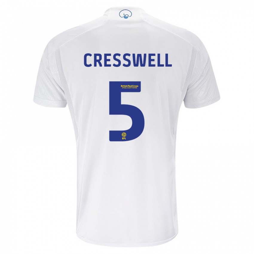 Niño Camiseta Charlie Cresswell #5 Blanco 1ª Equipación 2023/24 La Camisa Chile