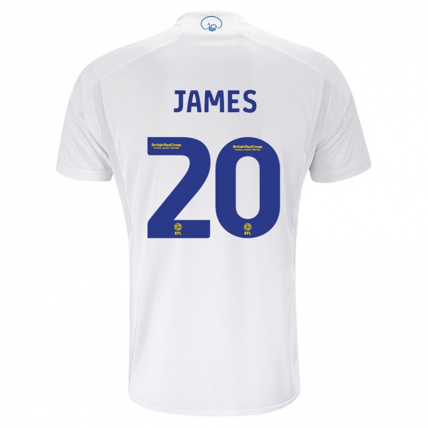 Niño Camiseta Daniel James #20 Blanco 1ª Equipación 2023/24 La Camisa Chile