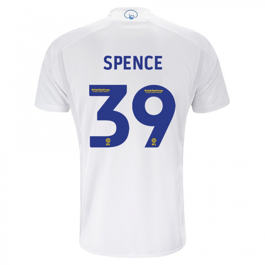 Niño Camiseta Djed Spence #39 Blanco 1ª Equipación 2023/24 La Camisa Chile