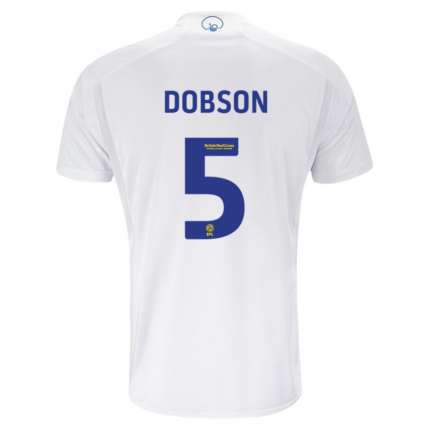 Niño Camiseta Ellie Dobson #5 Blanco 1ª Equipación 2023/24 La Camisa Chile