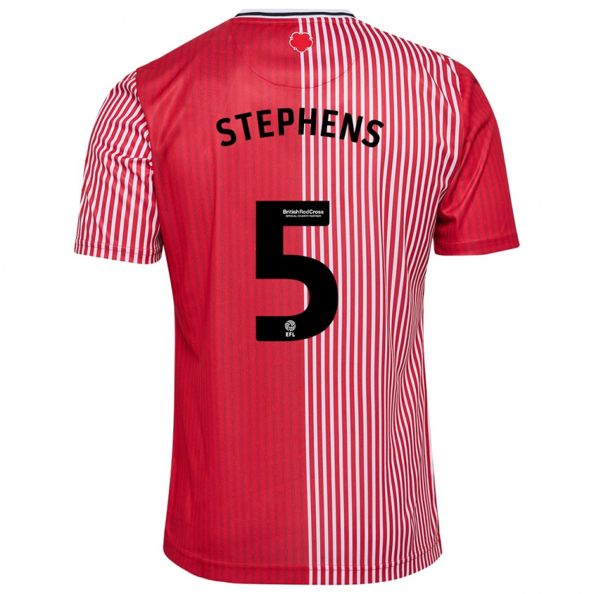 Niño Camiseta Jack Stephens #5 Rojo 1ª Equipación 2023/24 La Camisa Chile