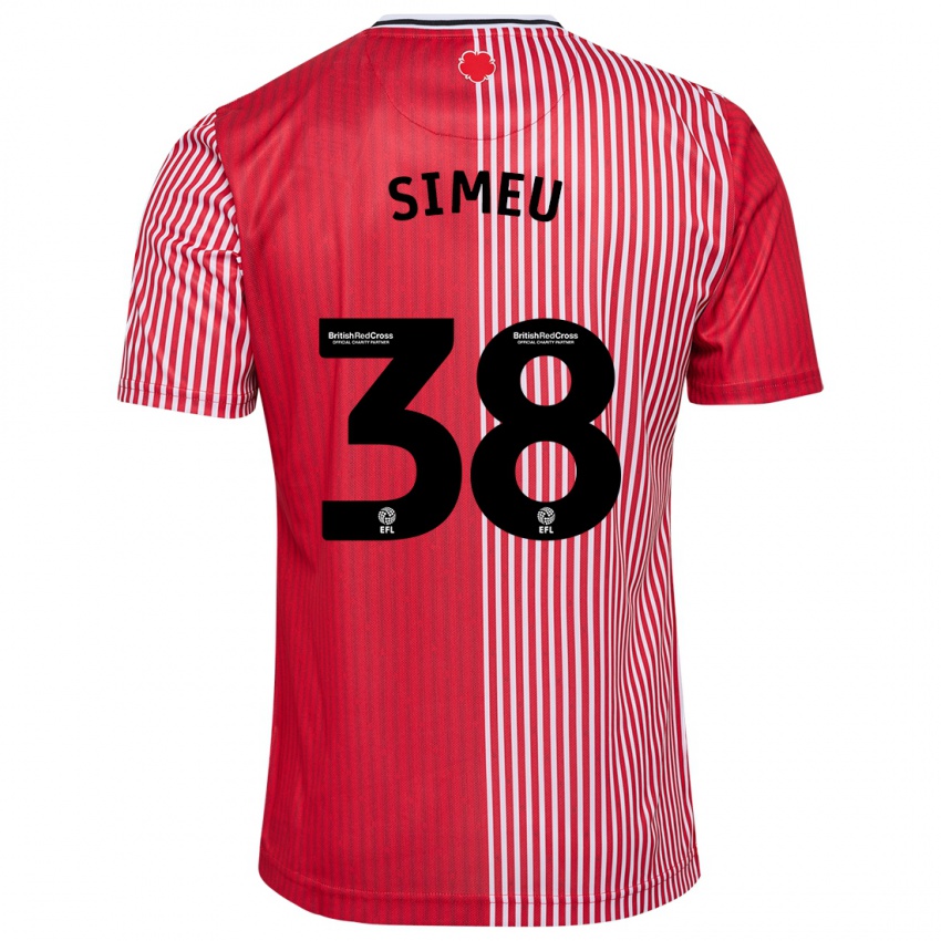 Niño Camiseta Dynel Simeu #38 Rojo 1ª Equipación 2023/24 La Camisa Chile