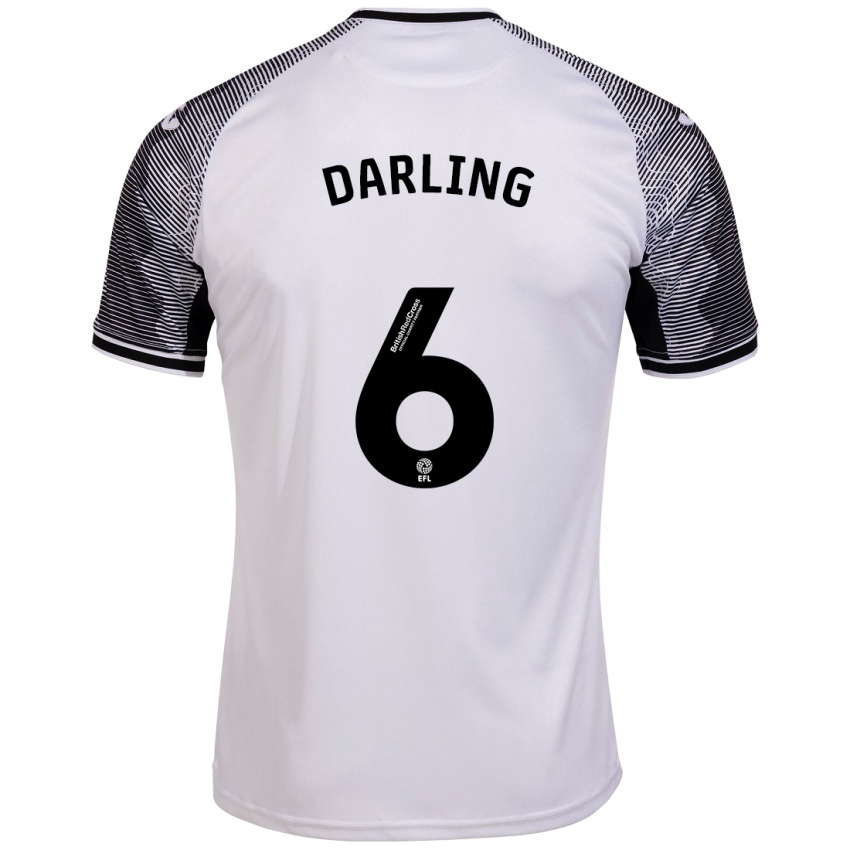 Niño Camiseta Harry Darling #6 Blanco 1ª Equipación 2023/24 La Camisa Chile