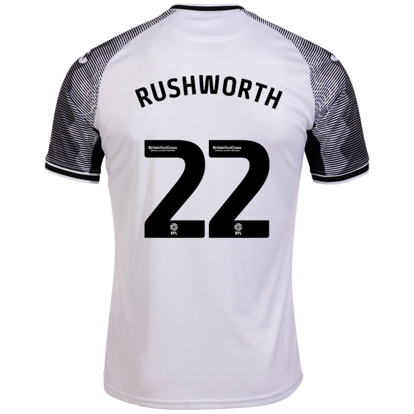 Niño Camiseta Carl Rushworth #22 Blanco 1ª Equipación 2023/24 La Camisa Chile