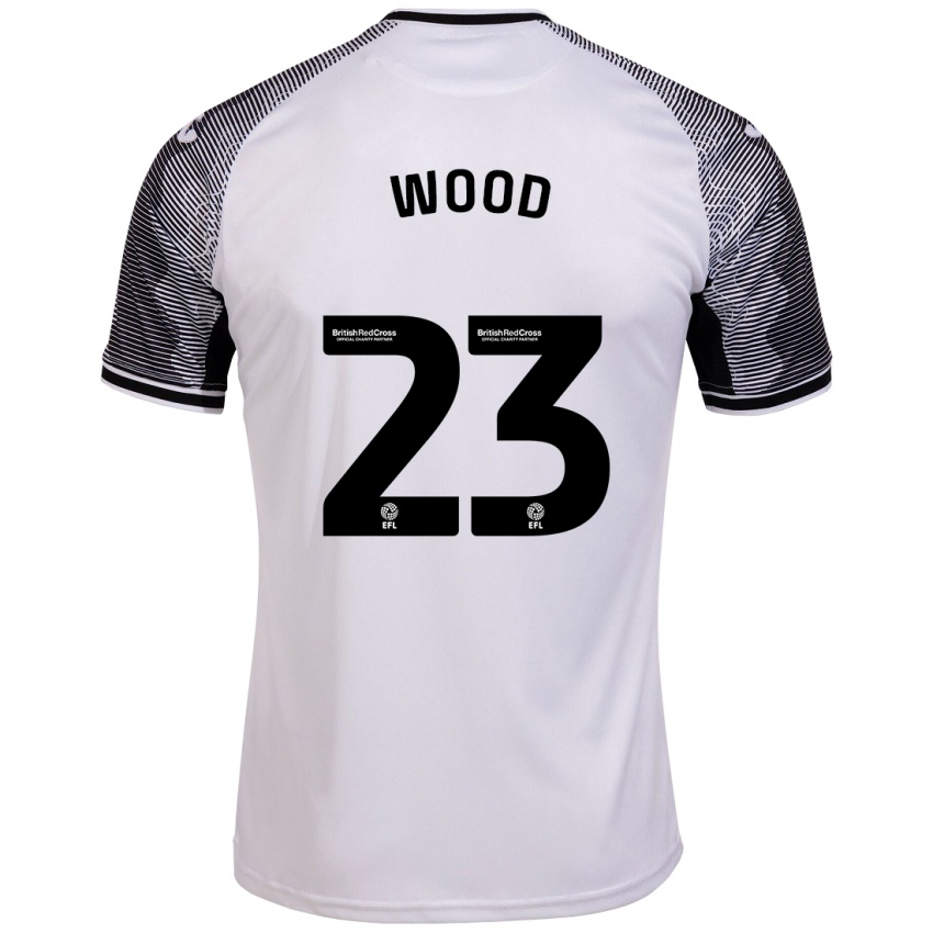 Niño Camiseta Nathan Wood #23 Blanco 1ª Equipación 2023/24 La Camisa Chile