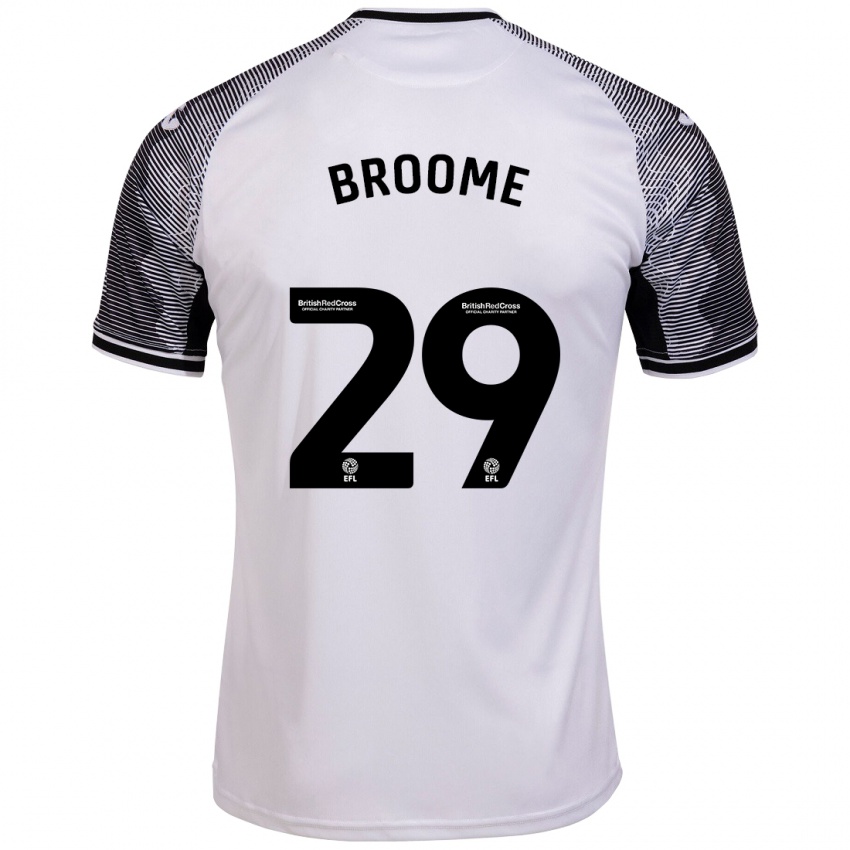 Niño Camiseta Nathan Broome #29 Blanco 1ª Equipación 2023/24 La Camisa Chile