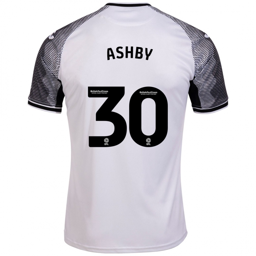 Niño Camiseta Harrison Ashby #30 Blanco 1ª Equipación 2023/24 La Camisa Chile